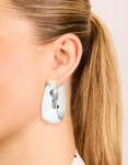 Silver Plated Smooth Thick Hoop Earrings