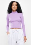 Low Back Knitted Top - Lilac