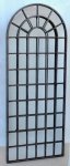 Black Metal Arch Cathedral Mirror 182X76CM