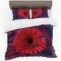 Single Red Flower Duvet Cover Set Double