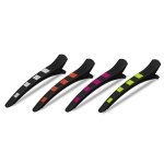 Hair Clips Soft Black Assorted Colours 11.5CM 4 PACK