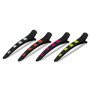 Hair Clips Soft Black Assorted Colours 11.5CM 4/PACK
