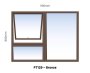 Aluminium Window Bronze Top Hung PT129 1 Vent W1200MM X H900MM