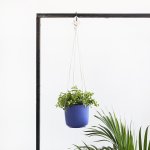 Emerson Leather Matte Hanging Pot - Cobalt Blue Matt - 16CM Excl. Plant