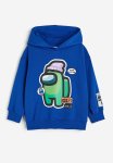 Printed Hoodie - Bright Blue among Us