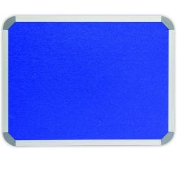 Parrot Bulletin Board - Ribbed Aluminium Frame - 3000 x 1200mm - Denim