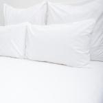 200 Thread Count Cotton Rich Percale Duvet Cover Set White - Super King 260X240CM