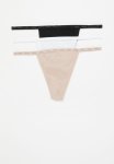 Kangol 3PK Ribbed Seamless Branded T-string - Black mocha white