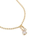 Goldair Gold Plated Double Cubic Zirconia Teardrop Pendant Necklace