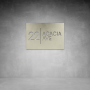 House Number D24 - 300 X 500 / Matt Black / Warm White