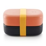 L Ku To Go Double Lunchbox - Coral