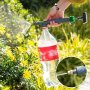 Plastic Manual Pump Sprayer With Adjustable Nozzle - Uncharged No Battery Required - Versatile Air Pressure Spray Bottle Adapter For Garden Watering And Cleaning