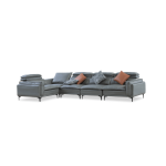 Modern L-shaped Sofa Air Leather - Green