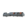 Modern L-shaped Sofa Air Leather - Green