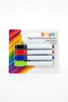Khoki 4 Pack Magnetic Whiteboard Markers With Erasers
