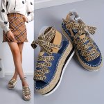 Fashion Summer Espadrille Sandals Wedge Sandals Women Platform Thick Sole Fisherman Summer Comfort Vacation Shoes