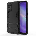 For Oppo RENO5 PC + Tpu Shockproof Protective Case With Holder Black