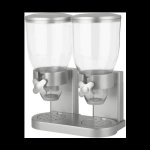 Aqua Homeware Aqua Double Cereal Dispenser Portion Control Silver