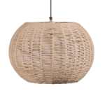 Rustic Jute Dome Pendant Light
