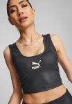 Puma T7 Shiny Cropped Top - Black Pristine