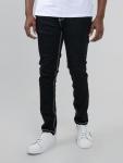 Saddle Stitch Slim Fit Denim - Black - 42
