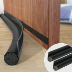 1PC Door Draft Stopper - Adjustable Self-adhesive Sound-proof Anti-dust Anti-wind Door Bottom Foam Seal Strip - Keep Out Cold An