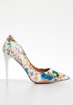 Madison Maxine Court Heel - White Print