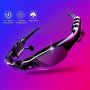 Briame Wireless Wireless Glasses Headset Hands-free Call & Music Smart Glasses With Non-waterproof Plastic Open-back Design Volume Control Push Button Built-in Condenser MIC USB