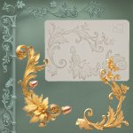Baroque Leaf Silicone Mold For Diy Baking & Crafts - Versatile Cake Decorating Tool Fondant Chocolate Resin Casting Mold By Seas