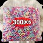 100/300pcs Children's Elastic Hair Rope Girls Scrunchies Hair Accessories Sets Ideal Choice For Gifts
