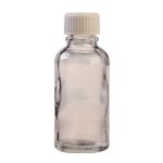 50ML Clear Glass Aromatherapy Bottle With Screw Cap - White 18 410