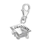 C451-C7239 - 925 Sterling Silver Graduate Graduation Dangle Charm