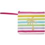 Clicks Colourful Bikini Bag With Gold Palm Tree