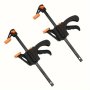 2PCS Pvc Quick-grip Woodworking F Clamps - Vertical Hold Down Hand Tools With Easy Ratchet Release For Diy & Home Projects