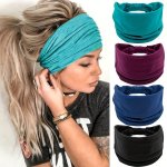 Women's Stylish Wide Brimmed Hair Band - Yoga Multifunctional Headscarf For Sweat Absorption And Fashion