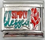 Simply Blessed 9MM Charm