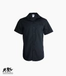 L&a Mens Safari Button Shirt Black