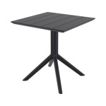 Paris Polypropylene Dining Table Medium Black White Taupe Drak Grey - Dark Grey