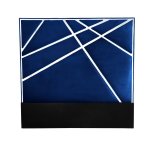 Black Dahlia Mirrored Headboard-royal Blue