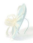 White & Blue Swirl Hat Fascinator