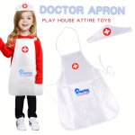 Doctor Clothing Girl's Family Role-playing Big White Coat Performance Clothing Simulation Nurse Clothing Toys Halloween Gift Chr