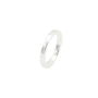 Silver Square Finish Ring - 56 / Silver