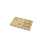 Beige Velvet Compartment Display Tray