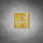 Smoking Sign - Brushed Brass