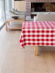 Linen House Revana Check Table Linen- Red