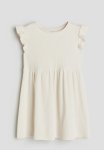 Ribbed Jersey Dress - Natural White