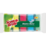 Heavy Duty Multi-colored Scrub Sponge 5 Pack