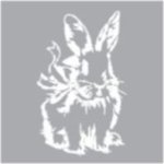 Stencil Bunny Bow MINI