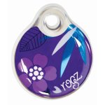 Rogz Id Tagz Large 34MM Self-customisable Purple Forest Design Waggs Pet Shop