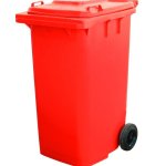 New Plastic Rubbish Bin – Wheelie Bin 240L – Orange- REC005OR